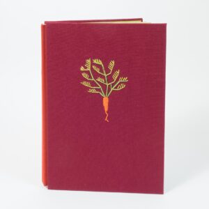 Notizbuch A5 mit Stickerei 'Karotte'