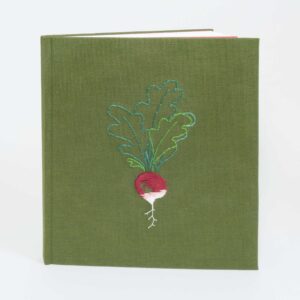 Notizbuch mit Stickerei 'Radieschen'